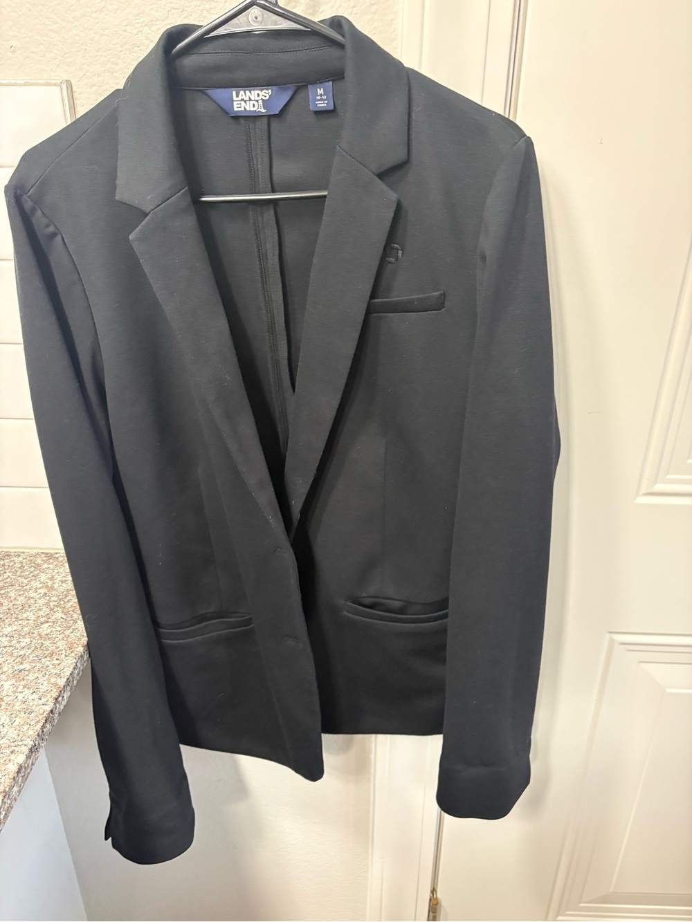 Lands' End Men’s Black Sport Coat Blazer